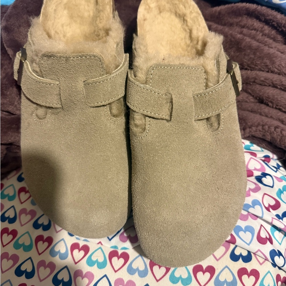 Birkenstock Fleece Lined Boston Clogs